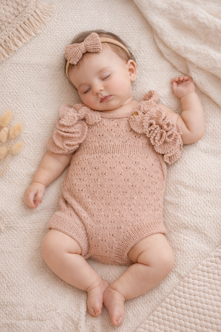 Ruffle Knit Romper