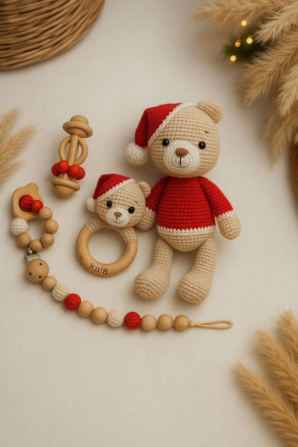 Santa Teddy Set