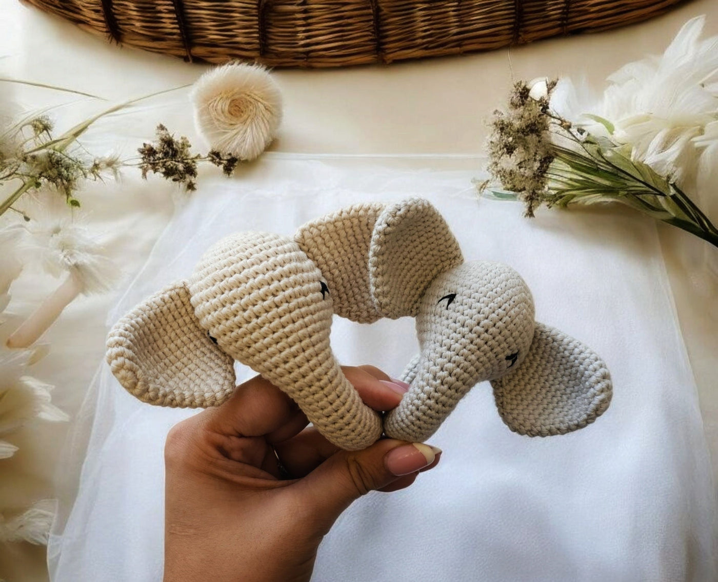 Handmade Elephant Rattle