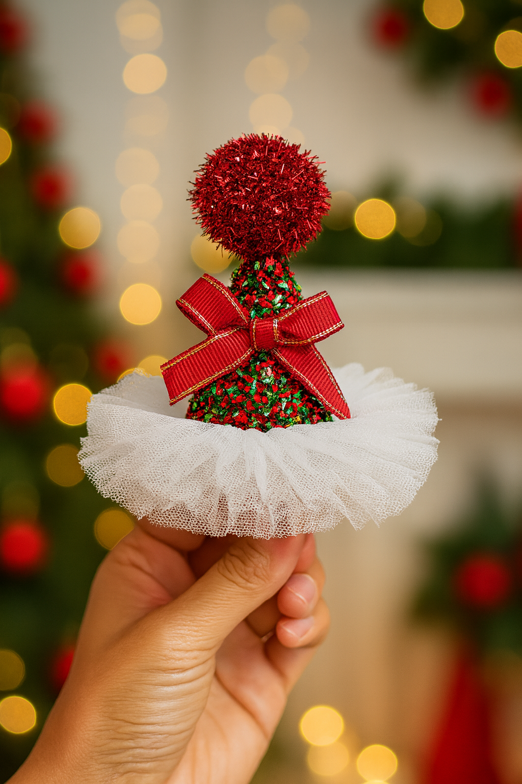 Mini Christmas Hat Clip