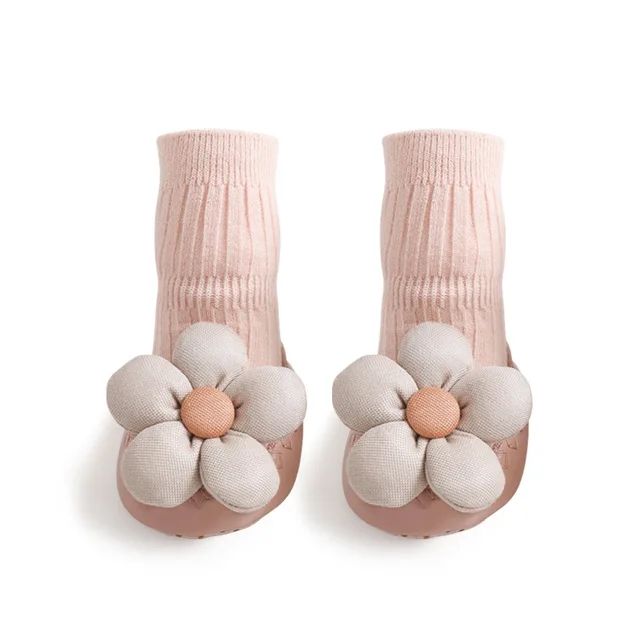Peach Flower Socks/Booties