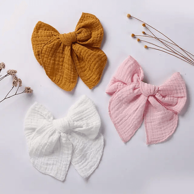 Cotton Muslin Hair Clips Set | Image 2