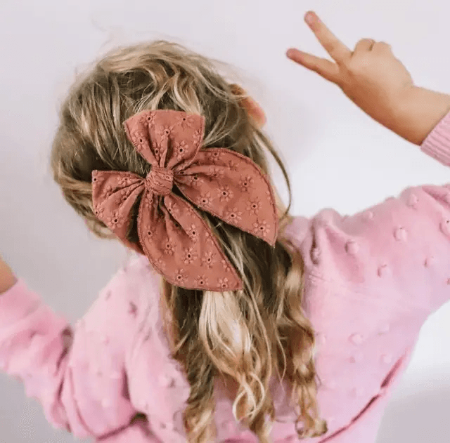 Embroided Cotton Hair Clip