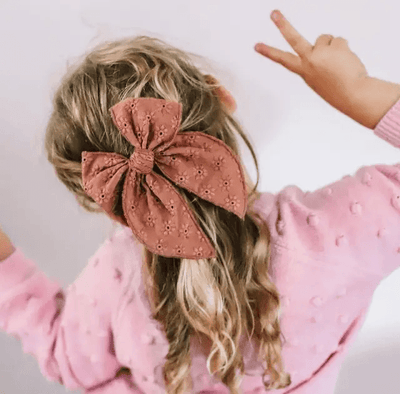 Embroided Cotton Hair Clip