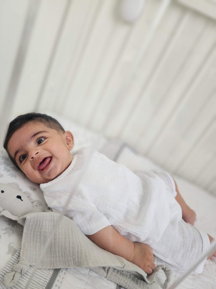 Muslin Cotton White Short Set | Image 2
