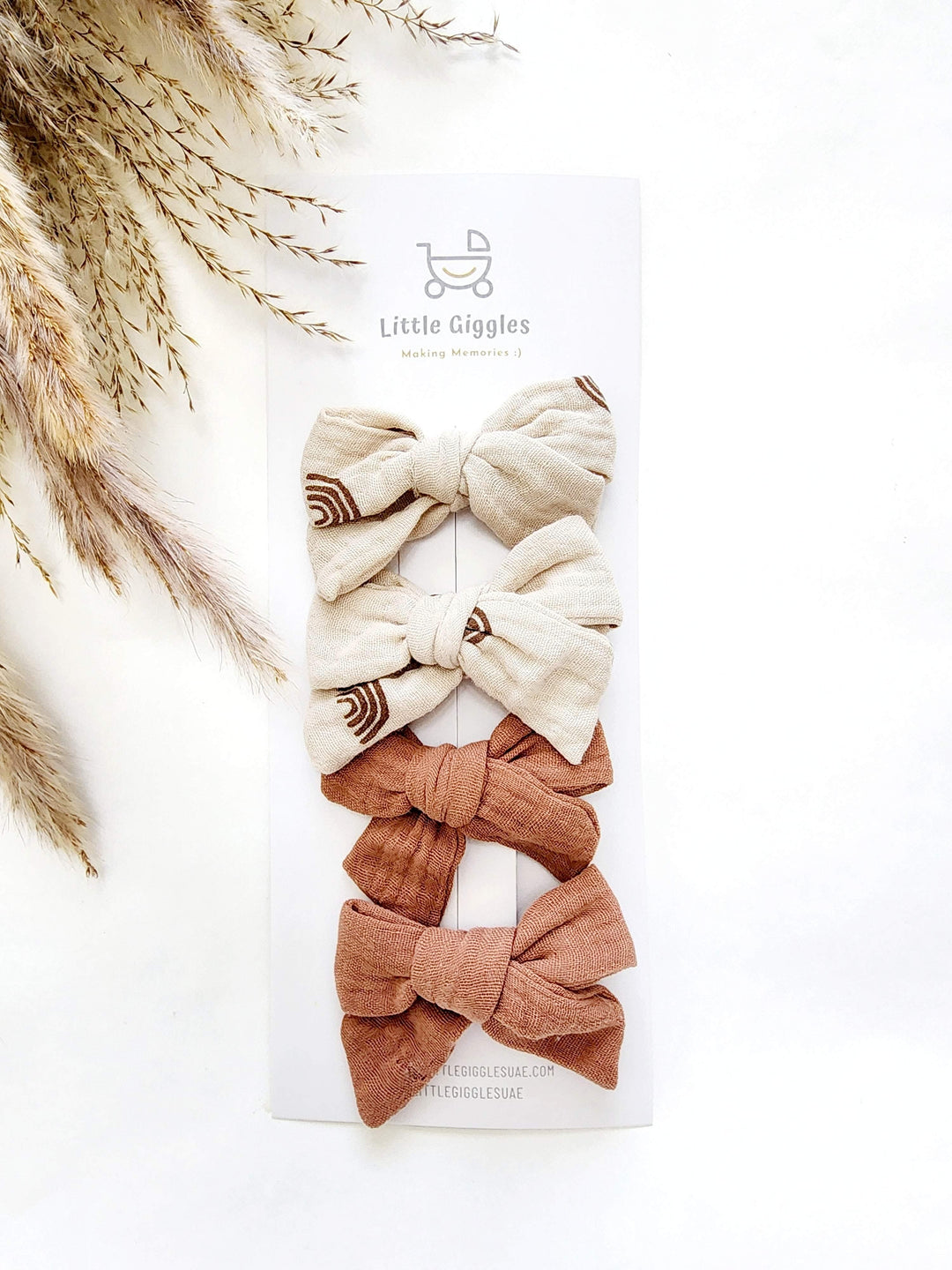 Cotton Muslin Boho Rainbow Hair Clips