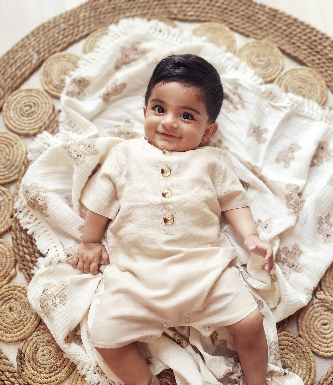 Madison Beige Romper | Image 1