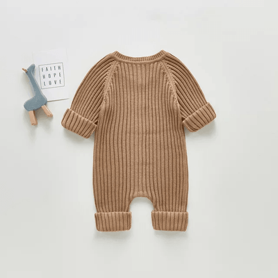 Ribbed Beige Onesie | Image 3