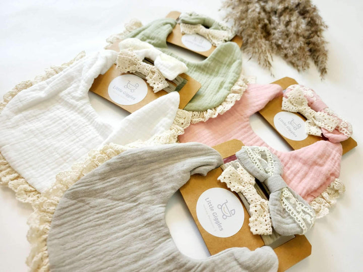 Lace Bib and Headband Set | Image 2