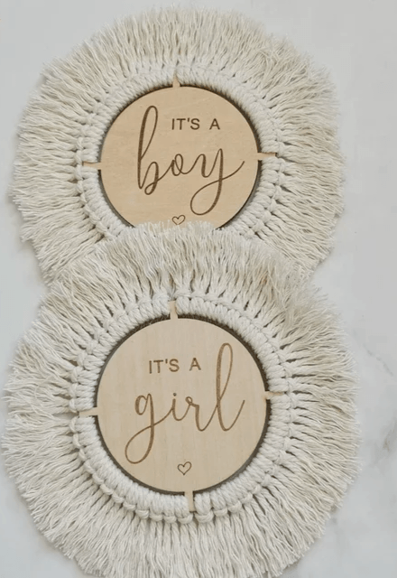 Gender Macrame Plaque | Image 1