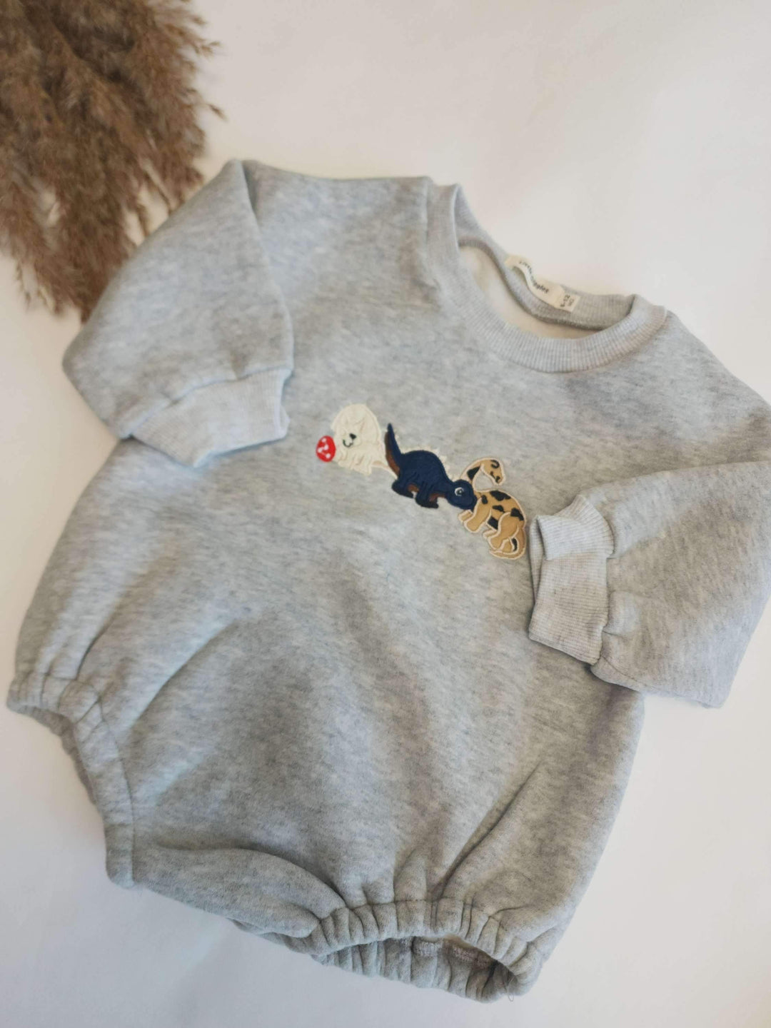 Dino Light Grey Rompers | Image 1