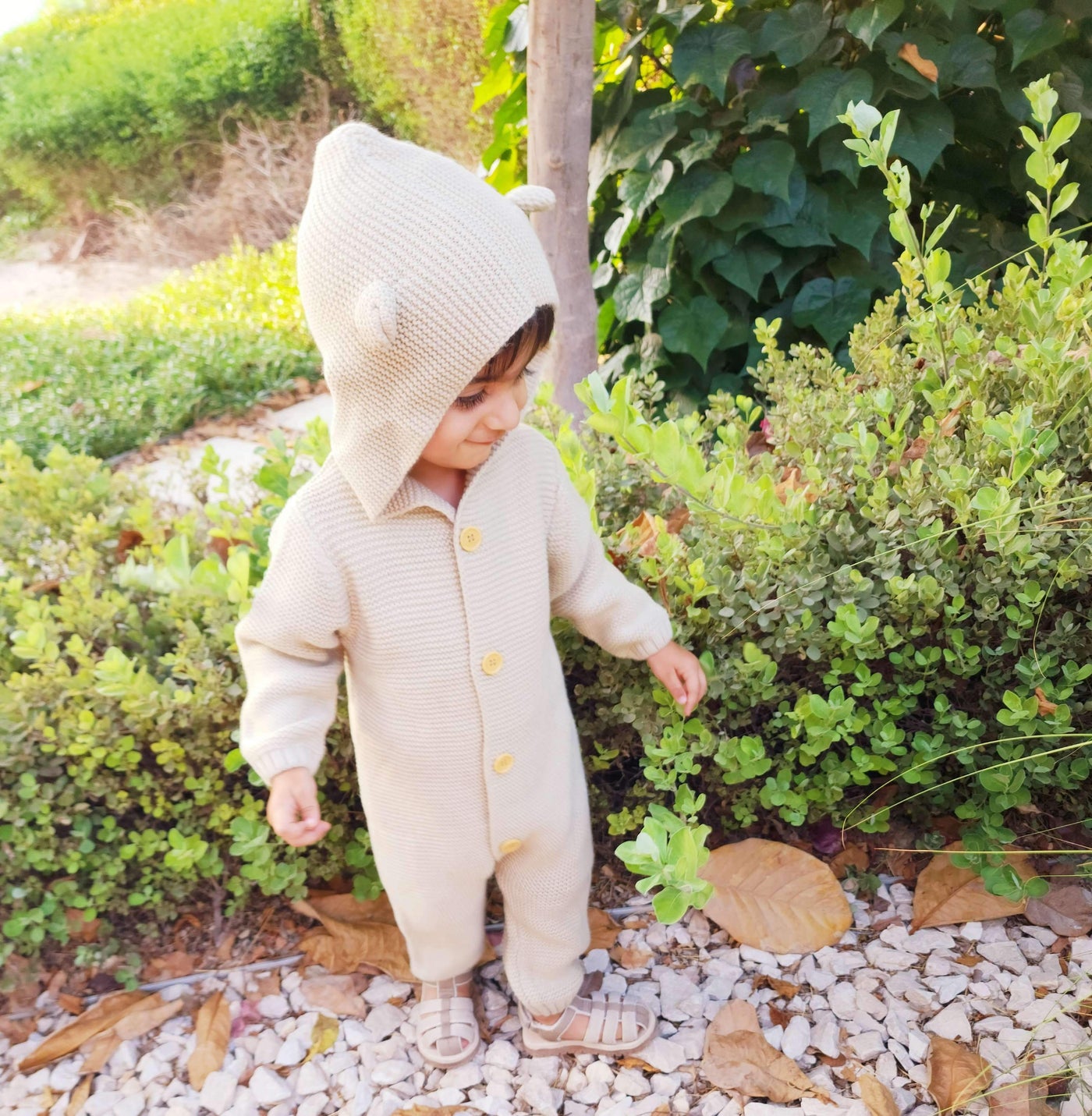 Cream Bear Onsie for Kids