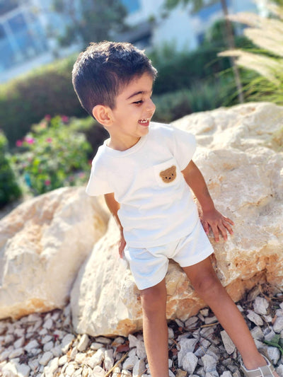 Teddy White Short Set | Image 2