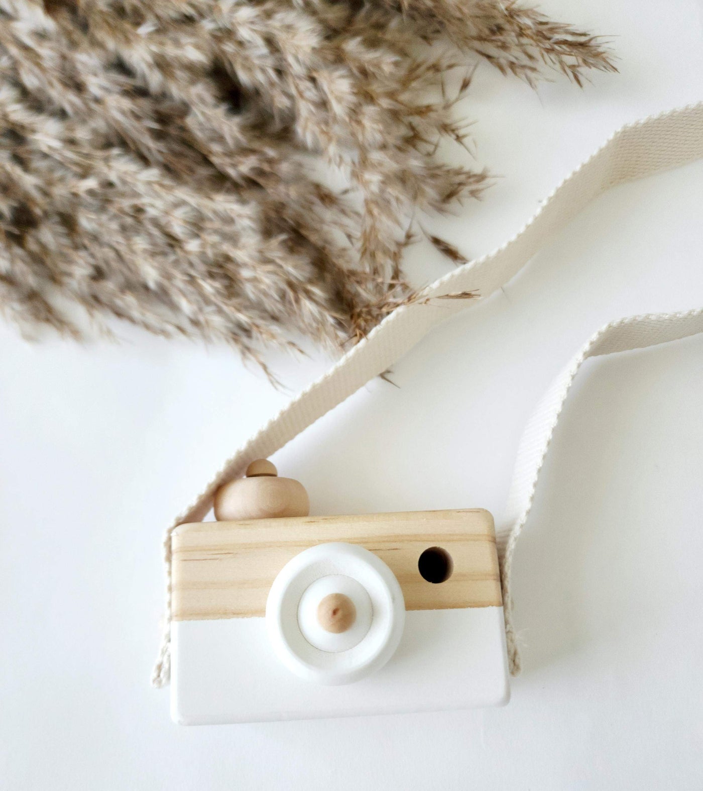 White Wooden Toy Camera 