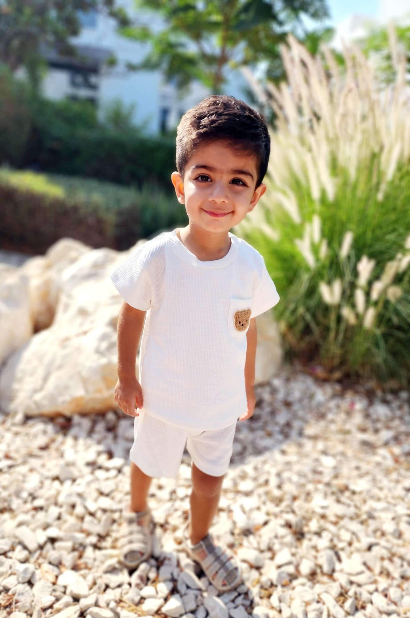 Teddy White Short Set | Image 1