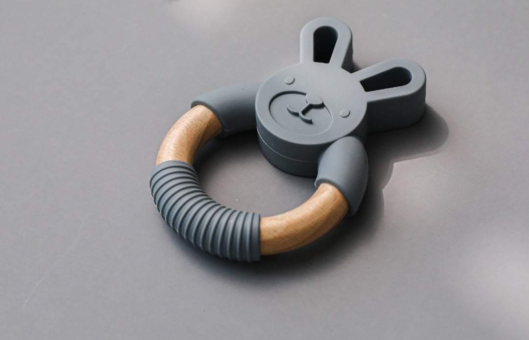 Dark Grey Bunny Teether