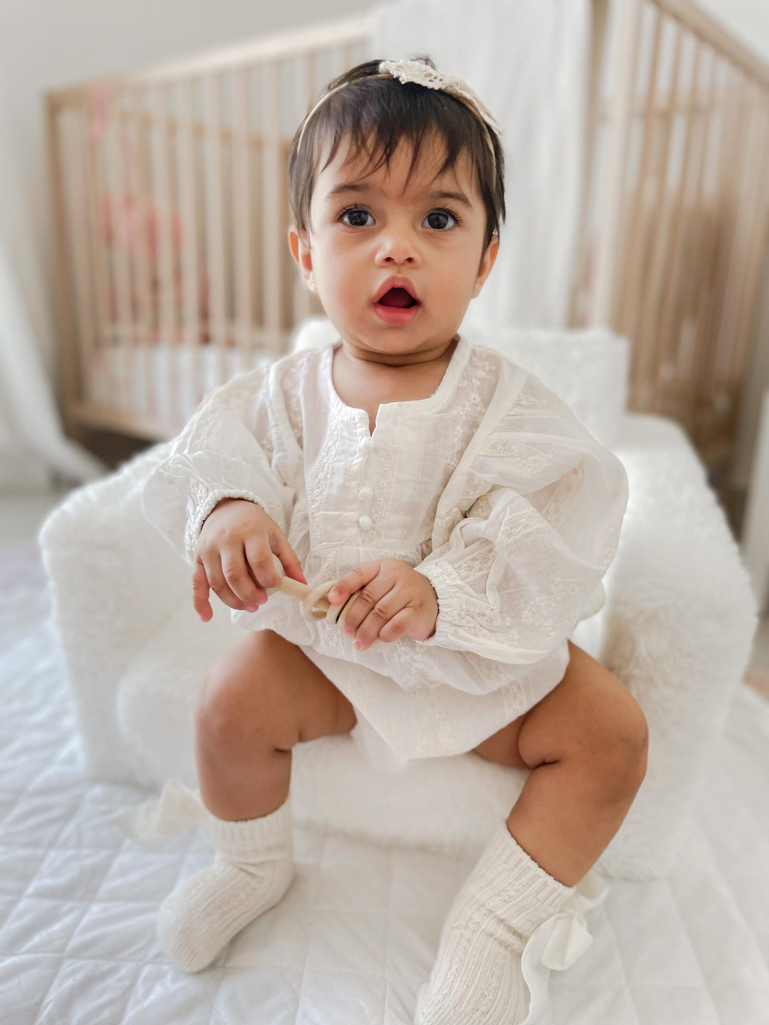 White Louisa Romper | Image 5