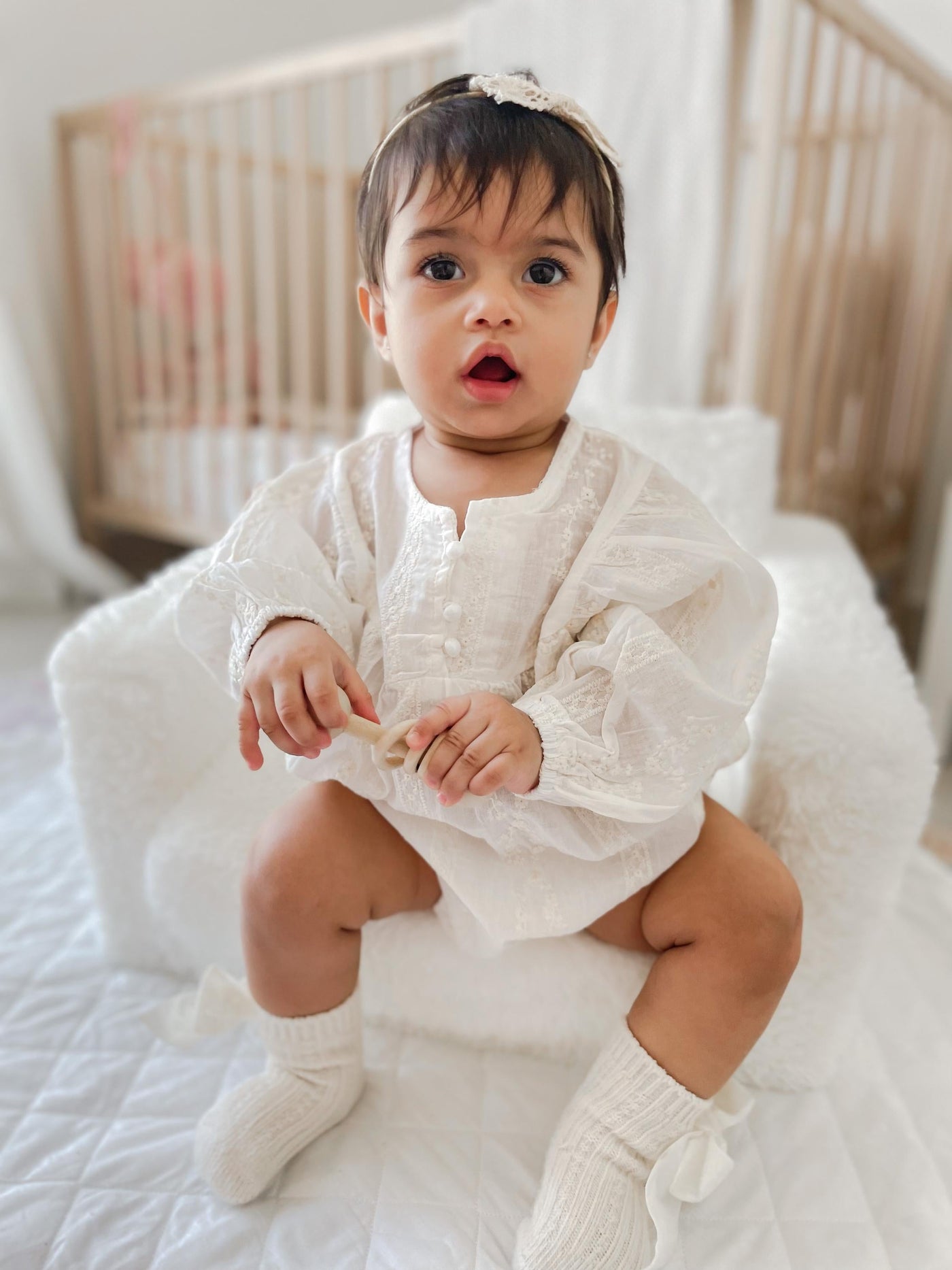 White Louisa Romper | Image 5