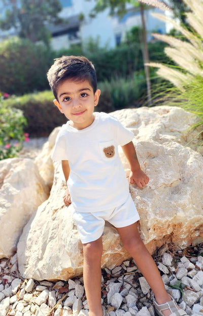 Teddy White Short Set | Image 3