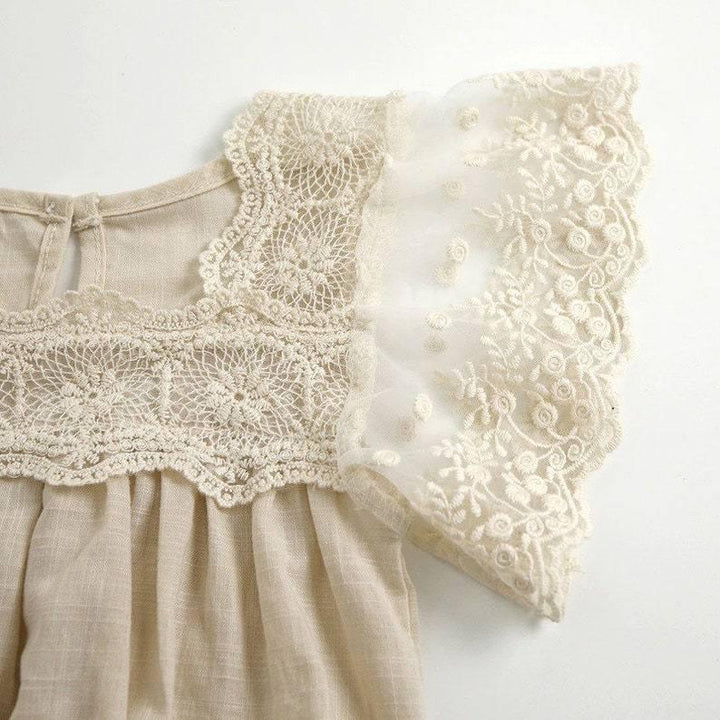 Rosie Cream Lace Romper | Image 6