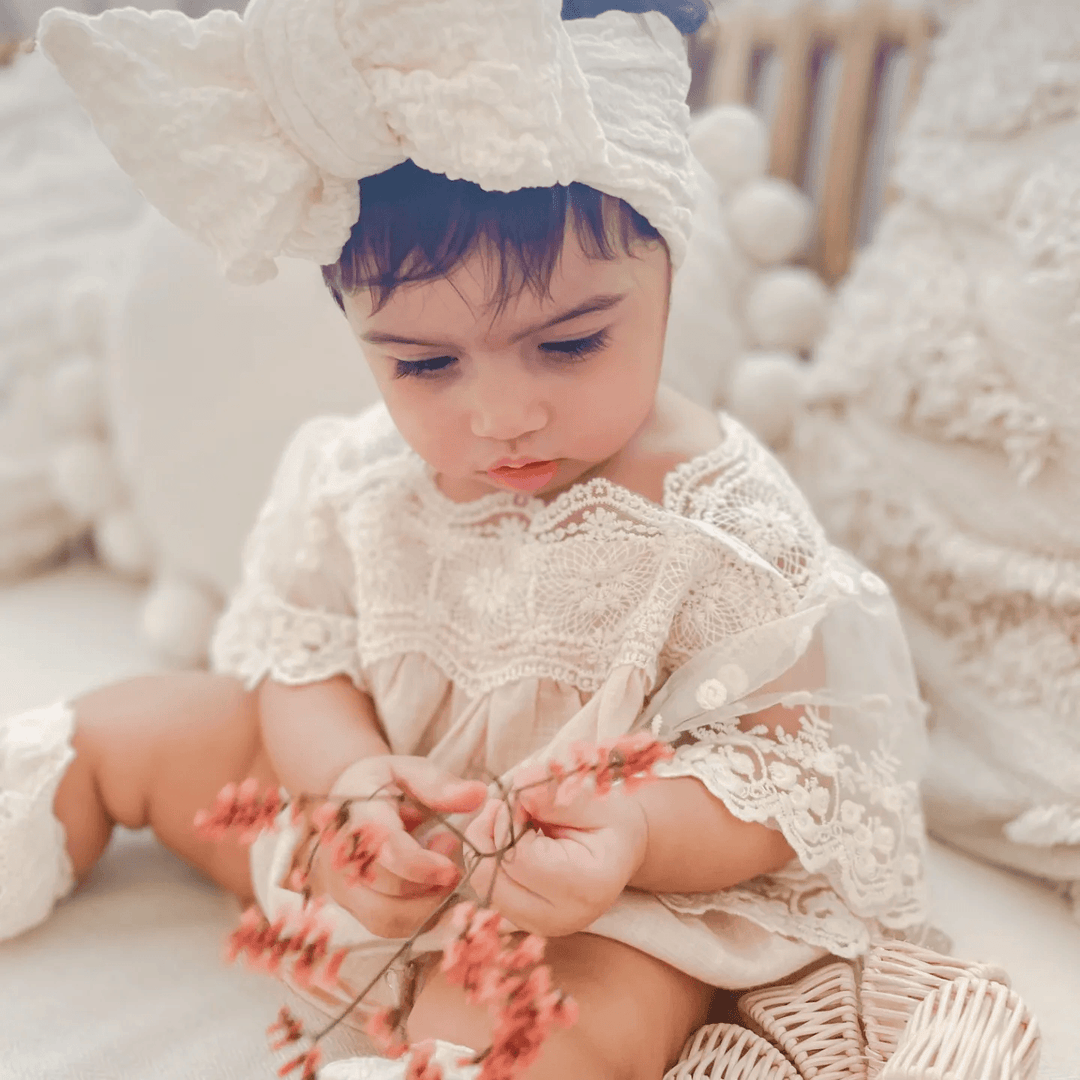 Rosie Cream Lace Romper | Image 1
