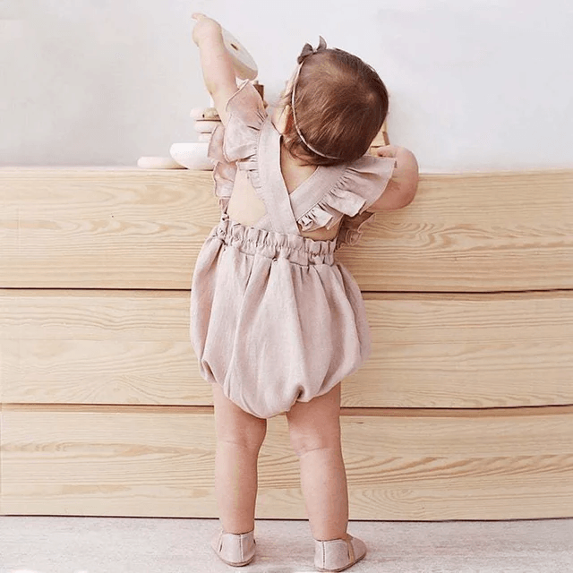 Ria Pink Linen Romper | Image 2
