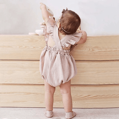 Ria Pink Linen Romper | Image 2