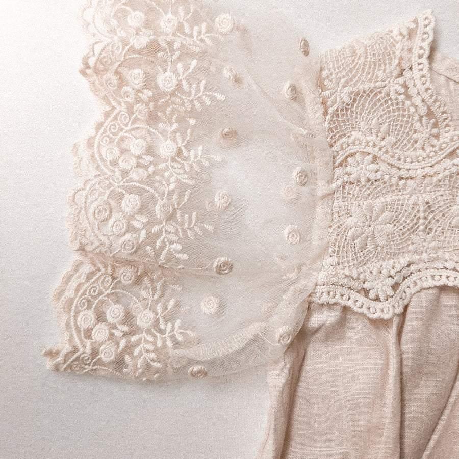 Rosie Cream Lace Romper | Image 9