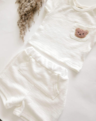 Teddy White Short Set | Image 5