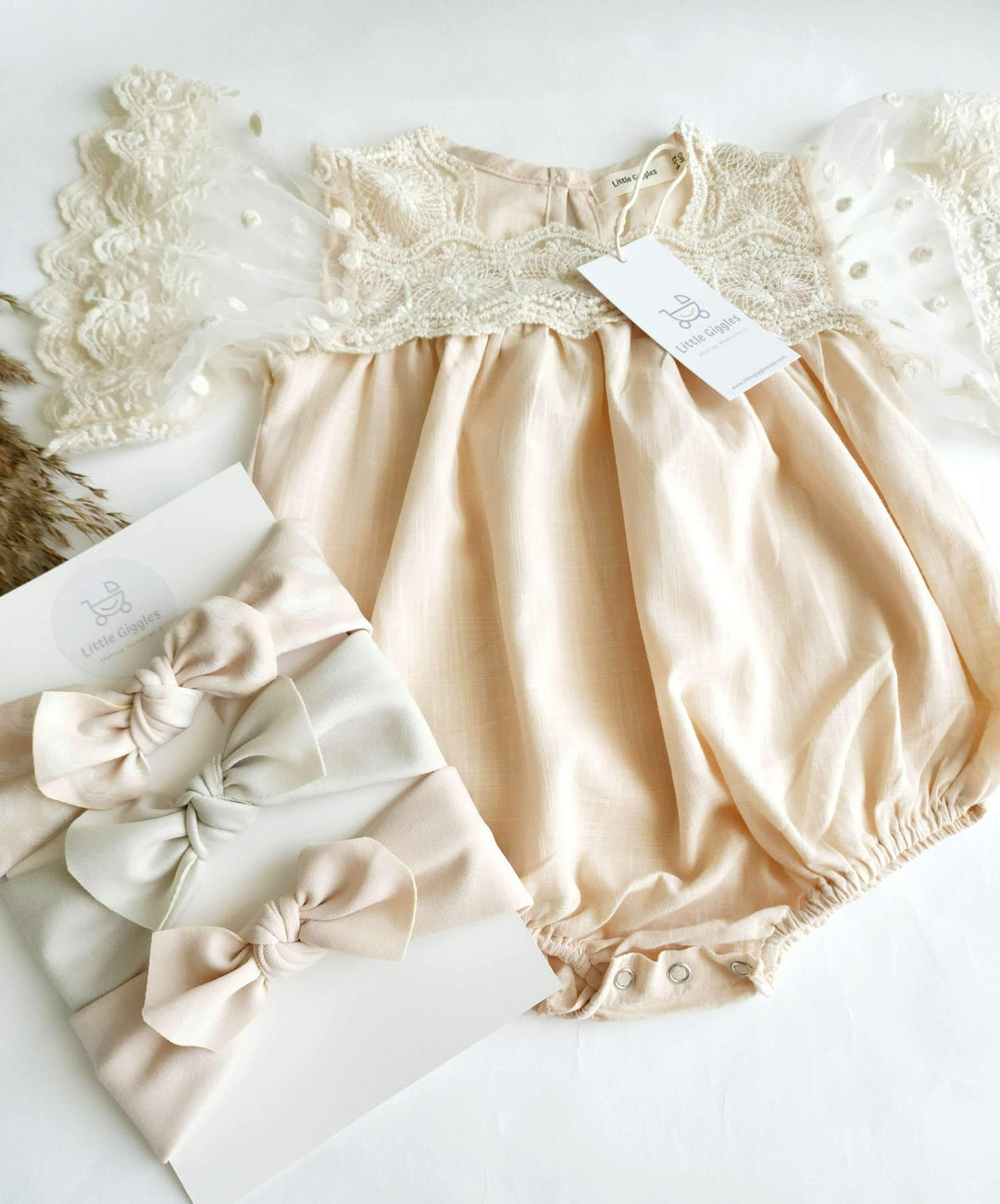 Rosie Cream Lace Romper | Image 3