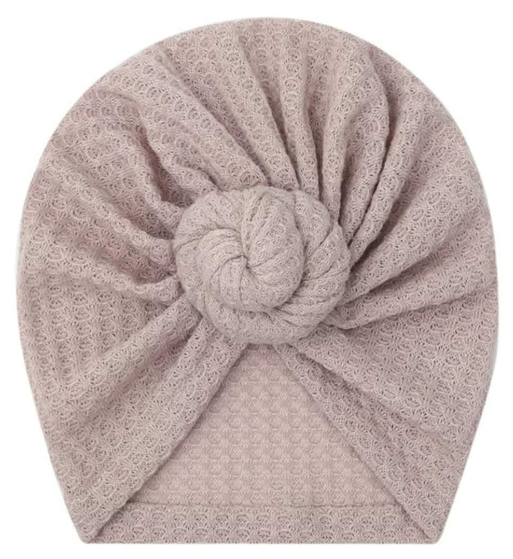Waffle Knit Knot Beige Turban | Image 4