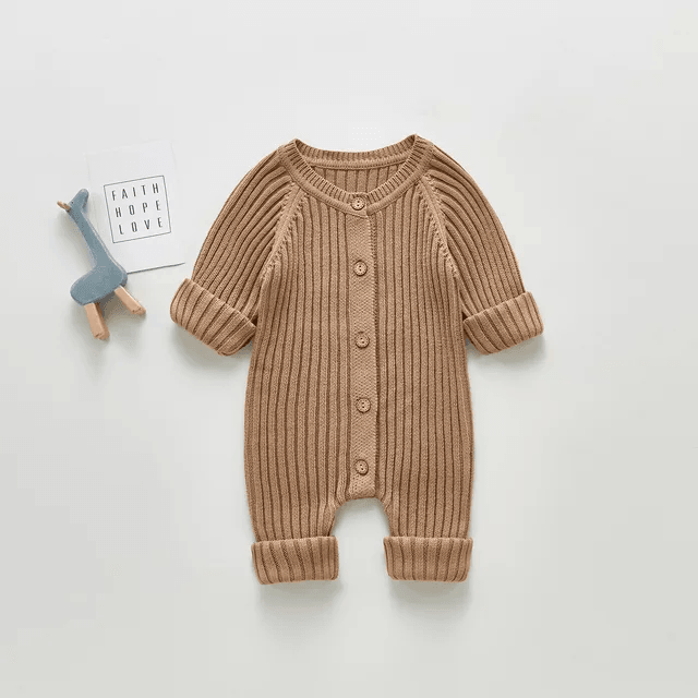 Ribbed Beige Onesie | Image 2