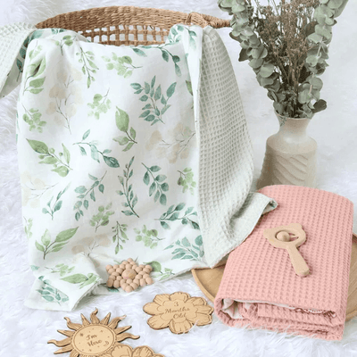 Saga Blossom Bamboo Cotton Blanket | Little Giggles