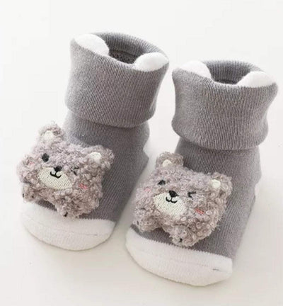 Grey Bear Booties | Little Giggles