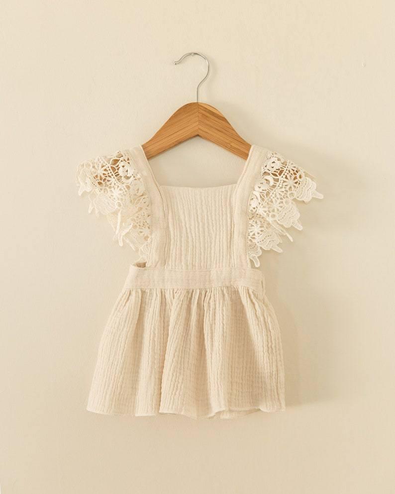 Megan Cream Lace Dress | Image 8