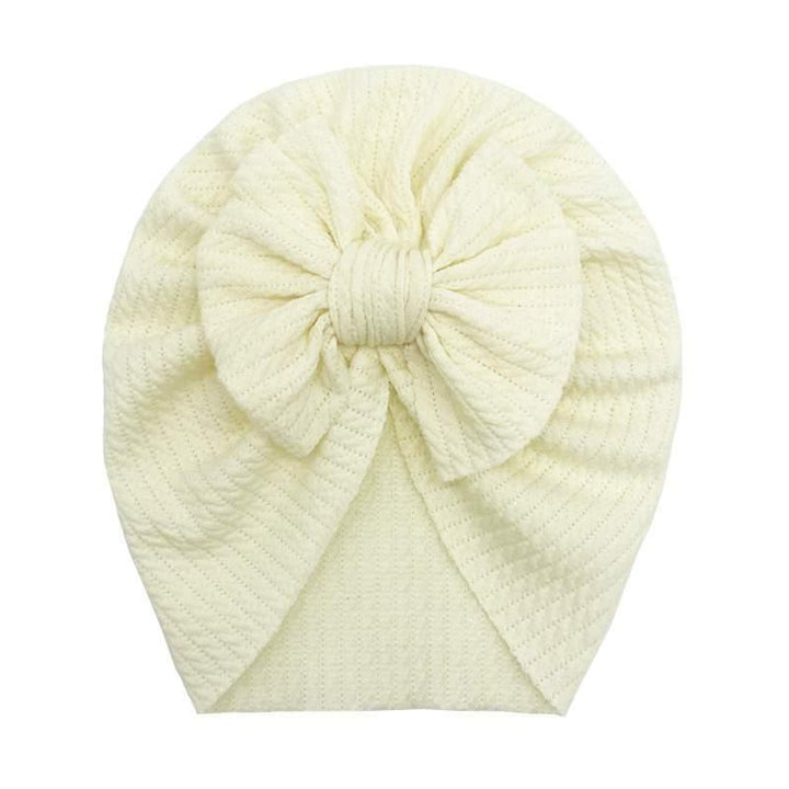 Off-white Cotton Bow Turban 