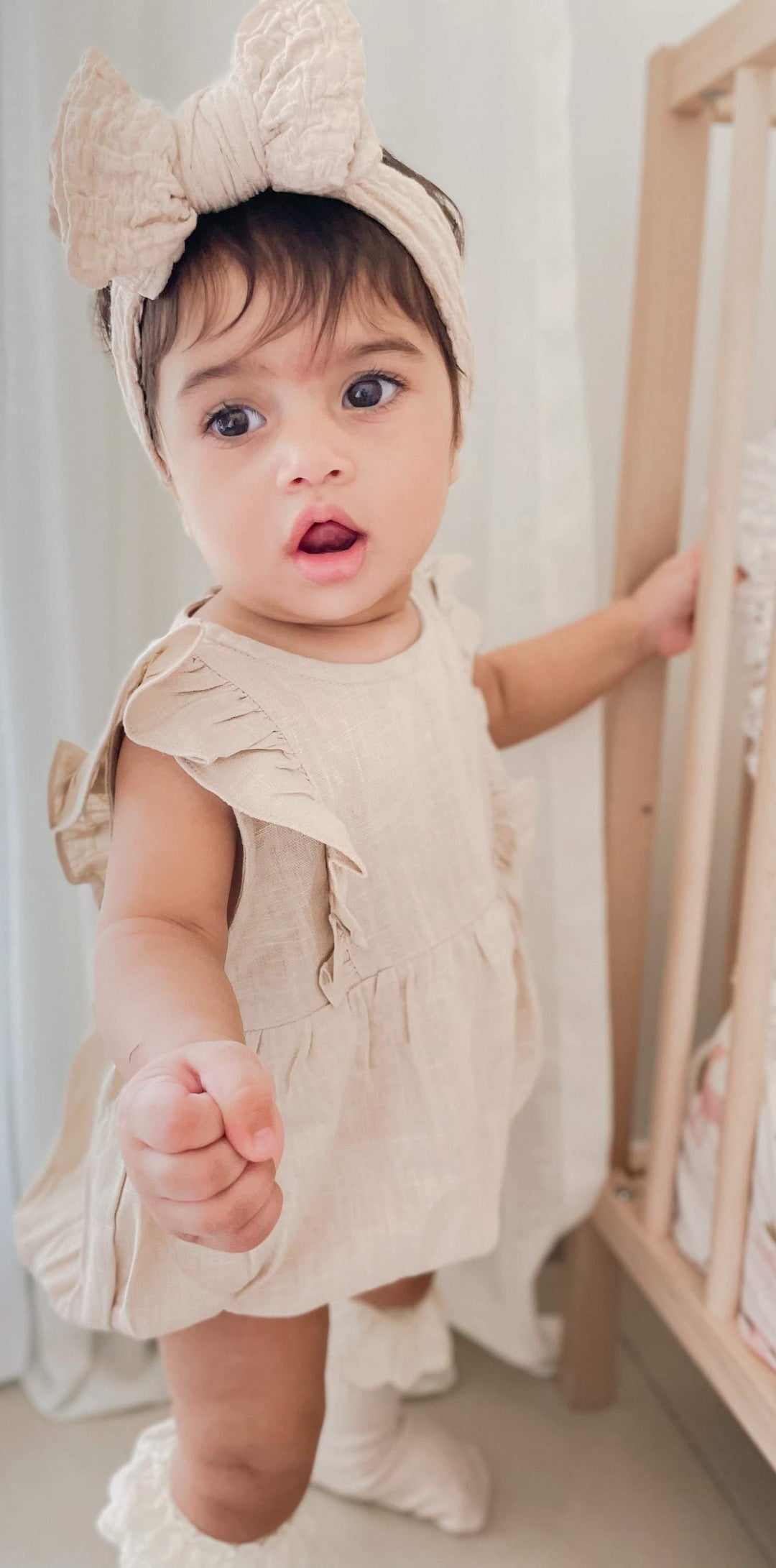 Ruffled Beige Romper | Image 3