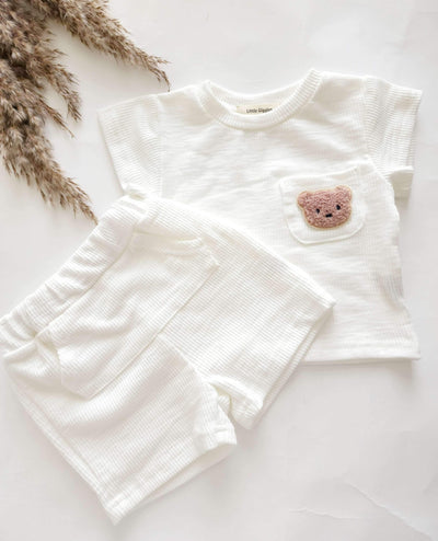 Teddy White Short Set | Image 4