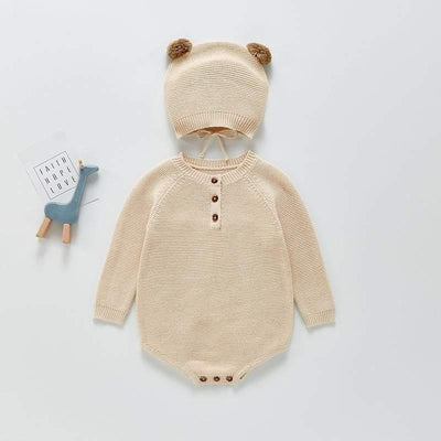 Beige Teddy Romper