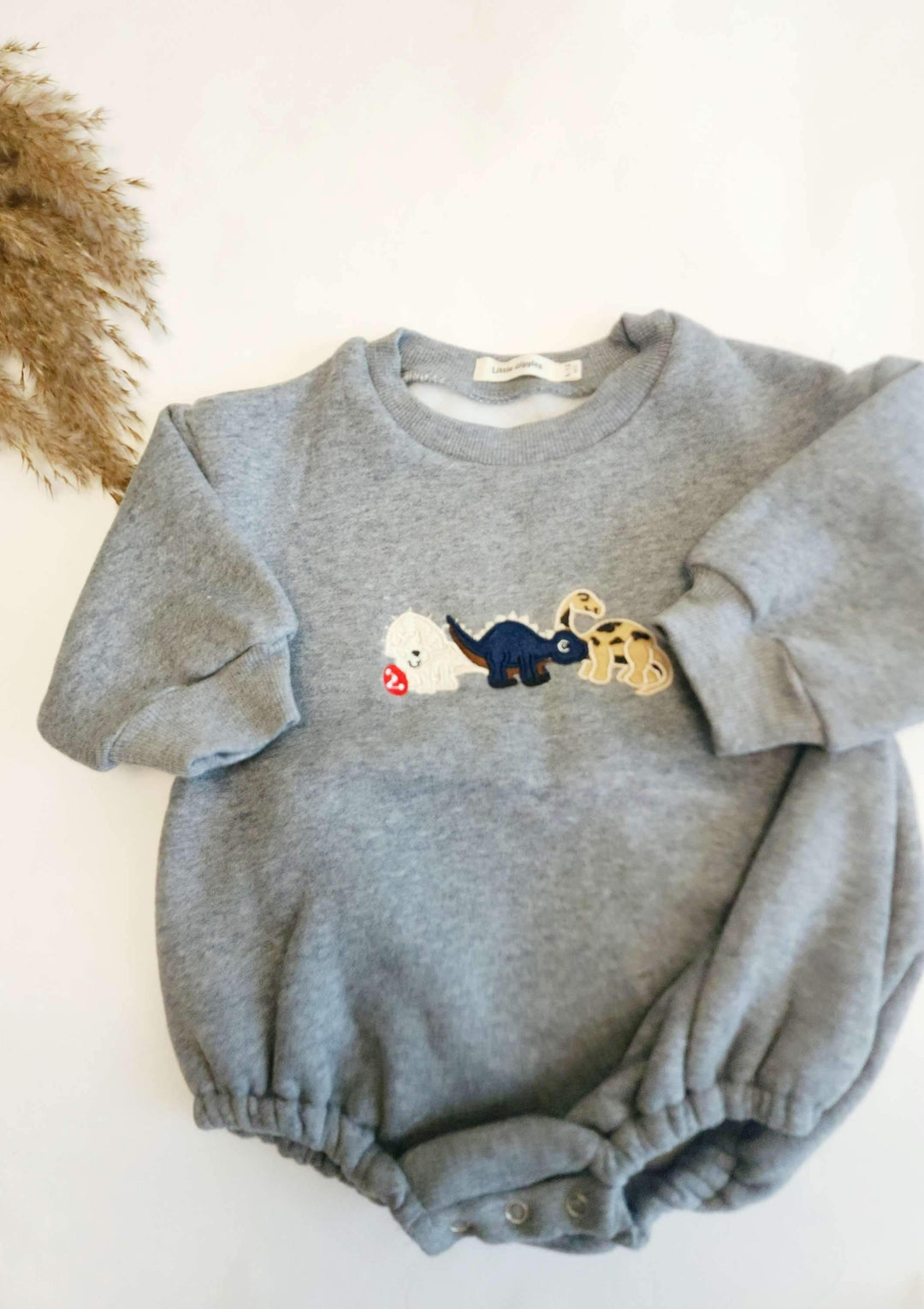 Dino Dark Grey Rompers | Image 3