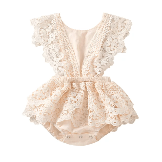 Lace Drawstring Romper | Image 3