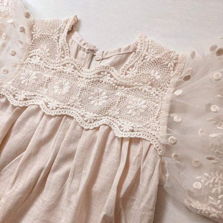 Rosie Cream Lace Romper | Image 8