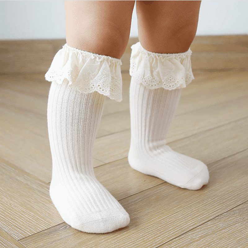 Cream Pretty Frills Socks