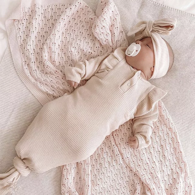 Cream Frill Knot Onesie