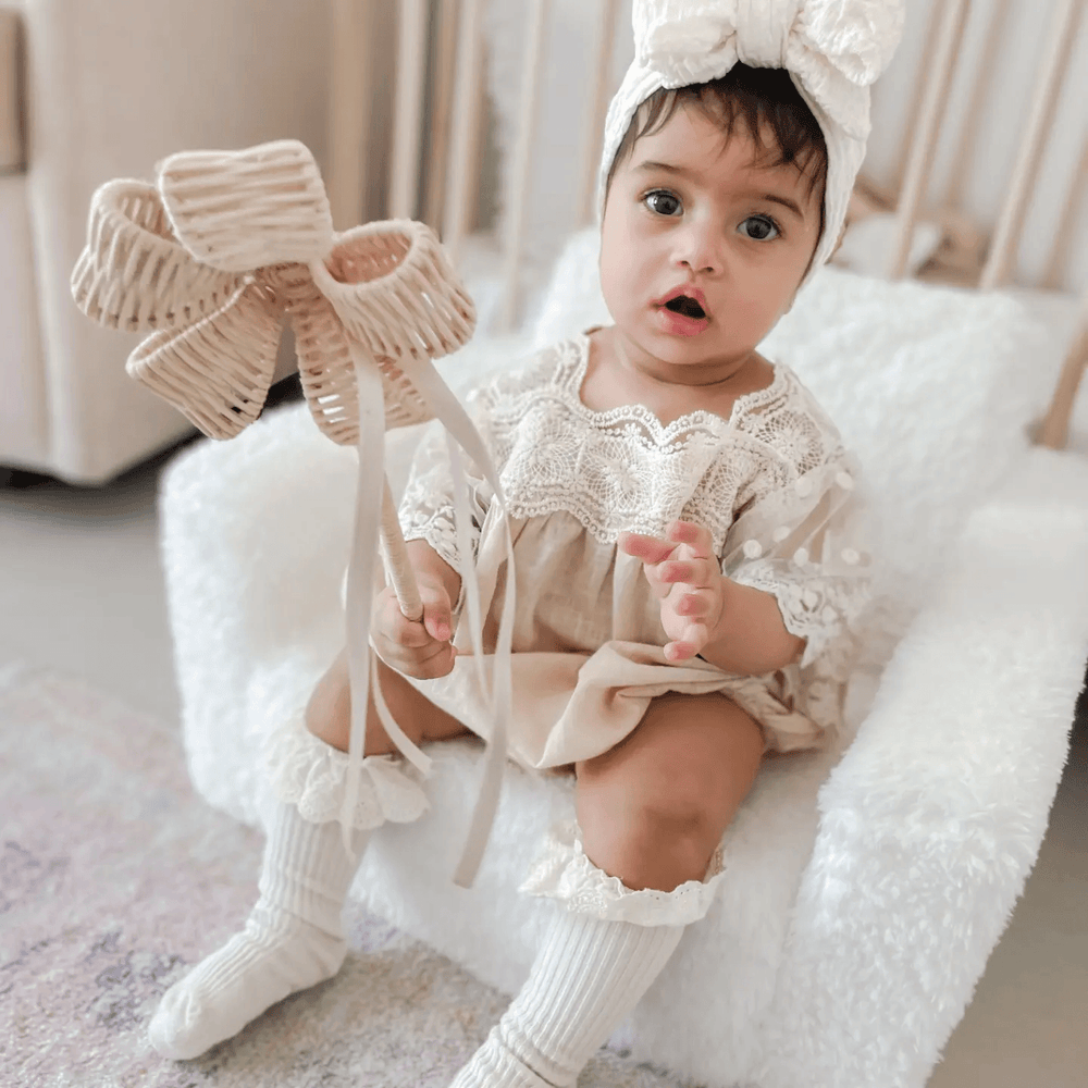 Rosie Cream Lace Romper | Image 2