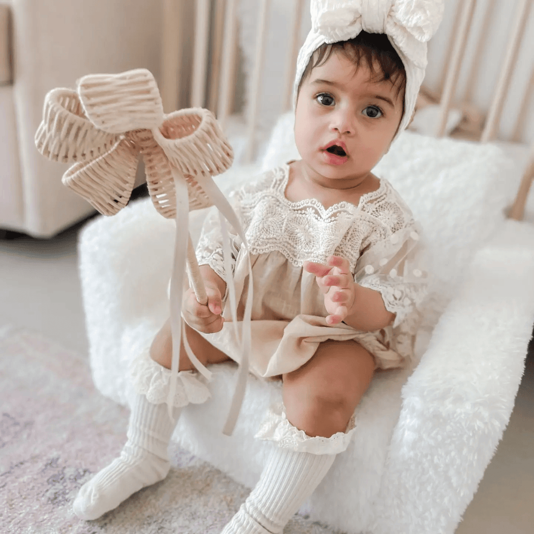 Rosie Cream Lace Romper | Image 2