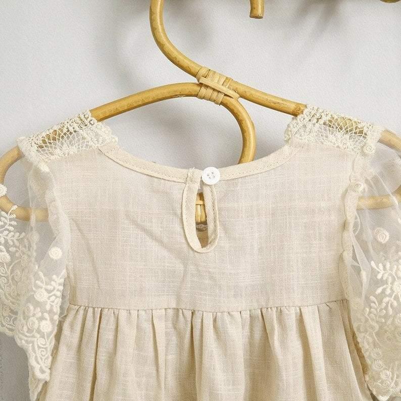 Rosie Cream Lace Romper | Image 7
