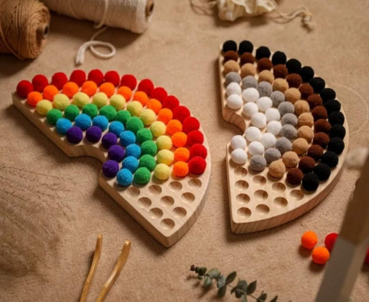 Pom Pom Wooden Rainbow | Image 3