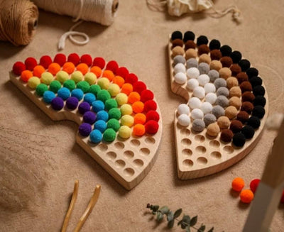 Pom Pom Wooden Rainbow | Image 3