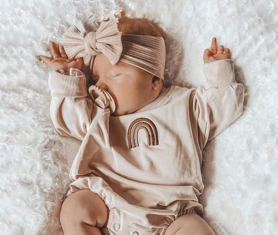 BohoBeige Rainbow Romper | Image 2 | Little Giggles
